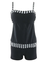 Load image into Gallery viewer, New Digital Printing Black and White StripsTwo-piece Sexy High Waist Swimwear