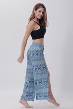 Load image into Gallery viewer, Summer Trousers with Split Legs and Horn Printed Trousers Yoga Pants Casual Loose Leisure Pants