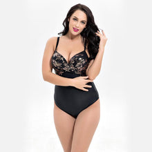 Load image into Gallery viewer, Siamese Women's Triangle Cross Print Large Size Swimsuit