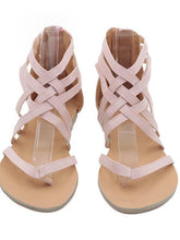 Load image into Gallery viewer, Knitted Toe Roman Sandals Female Summer Flat Large Size Women's Shoes