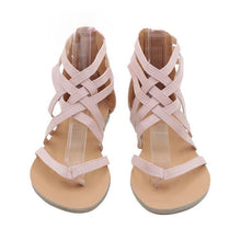 Load image into Gallery viewer, Knitted Toe Roman Sandals Female Summer Flat Large Size Women's Shoes