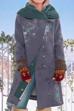 Load image into Gallery viewer, Winter Vintage Floral Print Longline Coat