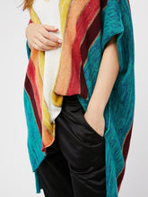 Load image into Gallery viewer, Rainbow Strips Loose Knitting Hollow Beach Blouses Bikinis