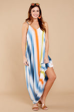 Load image into Gallery viewer, Spaghetti-Strap Sexy Backless Stripe Beach Long Dress