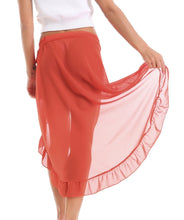 Load image into Gallery viewer, Women's Beach Short Skirt Lace Up Irregular Vacation Beach Coverup