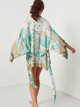 Load image into Gallery viewer, Bohemian Print Retro Loose Sleeves Tie Cardigan Kimono Sun Protection Shirt