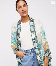 Load image into Gallery viewer, Bohemian Print Retro Loose Sleeves Tie Cardigan Kimono Sun Protection Shirt