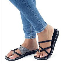 Load image into Gallery viewer, Europe and The United States Beach Toe Flat Slippers Women's Shoes