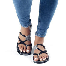 Load image into Gallery viewer, Europe and The United States Beach Toe Flat Slippers Women's Shoes