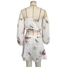 Load image into Gallery viewer, Chiffon Off The Shoulder Skirt and Sleeve Top 2 Piece Set