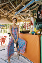 Load image into Gallery viewer, Printed Spaghetti Strap Wide Leg Pants Jumpsuit Rompers