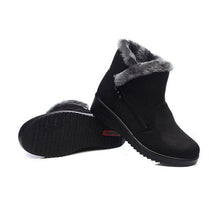 Load image into Gallery viewer, Winter Zipper Wedge Heel Keep Warm Ankle Snow Boots For Women