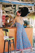Load image into Gallery viewer, Printed Spaghetti Strap Wide Leg Pants Jumpsuit Rompers