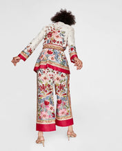 Load image into Gallery viewer, Summer Bohemia Fashion Belt Printing Long Sleeve Casual V-Neck Coat