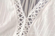 Load image into Gallery viewer, Lace Trumpet Sleeves Vacation Seaside Swimwear Jumpsuit