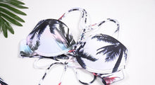 Load image into Gallery viewer, Sexy Split Bikini Braided Straps Coconut Tree Print Swimsuit
