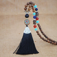 Load image into Gallery viewer, Literary Tassel Necklace Original Beaded Sweater Chain Hemp Cotton Accessories Ethnic Nepal Pendant