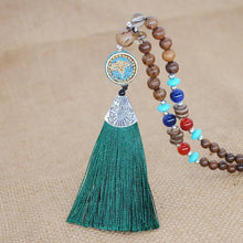 Load image into Gallery viewer, Literary Tassel Necklace Original Beaded Sweater Chain Hemp Cotton Accessories Ethnic Nepal Pendant