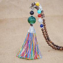Load image into Gallery viewer, Literary Tassel Necklace Original Beaded Sweater Chain Hemp Cotton Accessories Ethnic Nepal Pendant