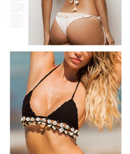 Load image into Gallery viewer, Ladies Crochet Swimsuit Shell Bikini Set