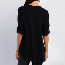 Load image into Gallery viewer, Solid Color V Neck Summer T Shirt Blouse