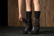 Load image into Gallery viewer, Autumn and winter knitted warm leg boots boot wool leggings rhombus line socks