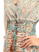 Load image into Gallery viewer, Attractive Bohemia 3/4 Sleeve Front Split Beach Dress Maxi Dress