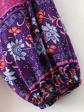 Load image into Gallery viewer, Women s Fashion Polyester Boho Tie Neck Long Sleeve Pleated Day Dress