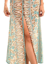 Load image into Gallery viewer, Attractive Bohemia 3/4 Sleeve Front Split Beach Dress Maxi Dress