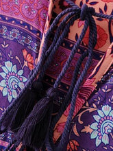 Load image into Gallery viewer, Women s Fashion Polyester Boho Tie Neck Long Sleeve Pleated Day Dress