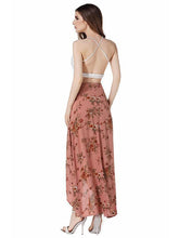 Load image into Gallery viewer, Flower High Waist Split Beach Maxi Skirt