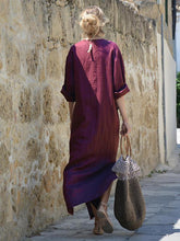 Load image into Gallery viewer, Solid Color Side Split Maxi Long Dress
