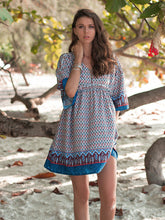 Load image into Gallery viewer, Beach Dress Tunic Plus Size Kaftan Boho Summer Bohemian Ladies Loose Dresses Vintage Casual Clothing Vestidos Print Beachwear