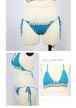 Load image into Gallery viewer, Ladies Crochet Swimsuit Shell Bikini Set