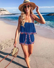 Load image into Gallery viewer, Bohemia Vacacion Elegant Tasseled Solid Color Jumpsuit