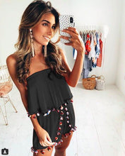 Load image into Gallery viewer, Bohemia Vacacion Elegant Tasseled Solid Color Jumpsuit