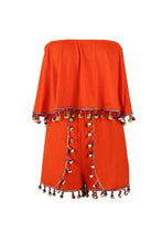 Load image into Gallery viewer, Bohemia Vacacion Elegant Tasseled Solid Color Jumpsuit