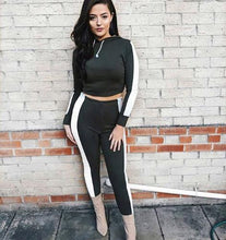 Load image into Gallery viewer, Autumn and Winter New Contrast Color Leisure Sports Suit Women's Clothing