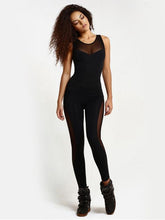 Load image into Gallery viewer, Black Gauze Yoga Close-fitting Jumpsuit