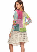 Load image into Gallery viewer, Rainbow Color Sexy Openwork Top Hand-Knit Beach Bikini Cover-Up