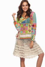 Load image into Gallery viewer, Rainbow Color Sexy Openwork Top Hand-Knit Beach Bikini Cover-Up