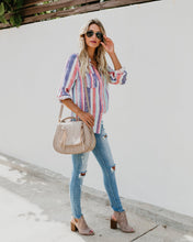 Load image into Gallery viewer, Fashion Colorful Striped Plus Size Long Sleeve Shirt