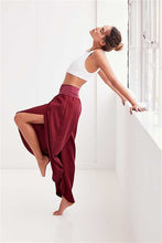 Load image into Gallery viewer, Solid Color Wide Leg Split Bottom Casual Pants