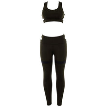 Load image into Gallery viewer, Solid Color Women's Yoga Fitness Bra and Trousers Sport Yoga Set
