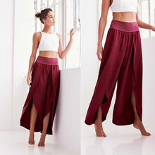 Load image into Gallery viewer, Solid Color Wide Leg Split Bottom Casual Pants