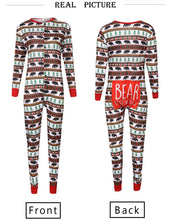 Load image into Gallery viewer, Fashion Round Neck Button Special Christmas Print Jumpsuit Matching Outfit