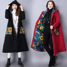 Load image into Gallery viewer, Autumn And Winter National Style Printing Long Coat