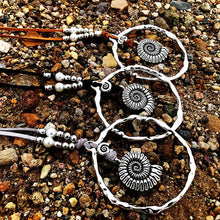 Load image into Gallery viewer, Bohemian Wind Velvet Rope Infinite Ring Large Conch Sweater Chain Shell Leather Ring Necklace