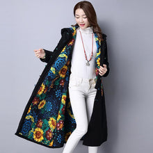 Load image into Gallery viewer, Autumn And Winter National Style Printing Long Coat