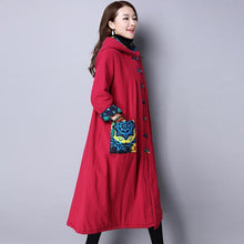 Load image into Gallery viewer, Autumn And Winter National Style Printing Long Coat